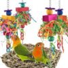 Bird Climbing Hammock Grass Mat with Colorful Toys