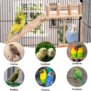 Bird Perch Platform Swing Wooden Small Birds - Image 4