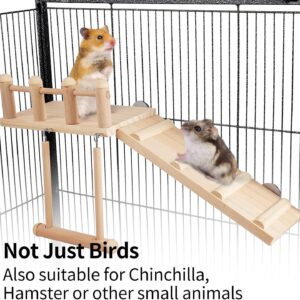 Bird Perch Platform Swing Wooden Small Birds - Image 5