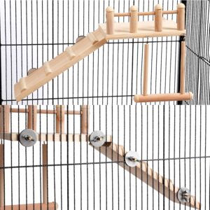 Bird Perch Platform Swing Wooden Small Birds - Image 6
