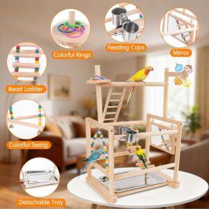 Bird Playground 3 Layer Stand with Feeder Cups - Image 3