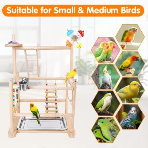 Bird Playground 3 Layer Stand with Feeder Cups - Image 6