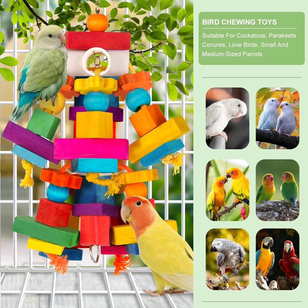 Bird Toy Chewing Blocks Multicolored - Image 3