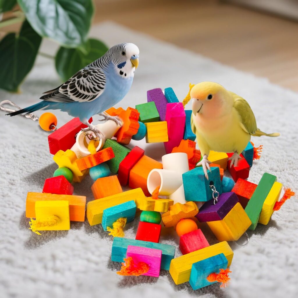 Bird Toy Chewing Blocks Multicolored - Image 5