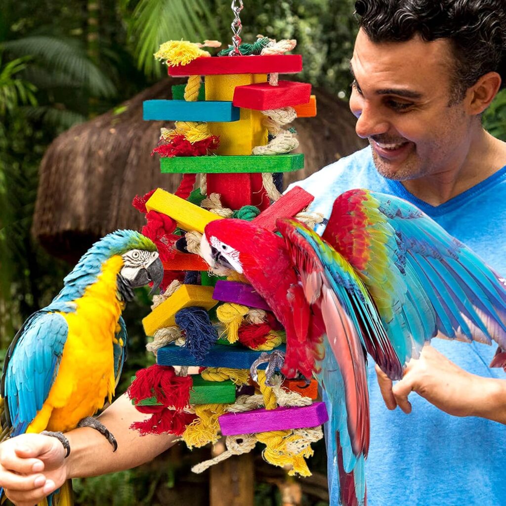 Extra Large Natural Wood Bird Toy - Image 5