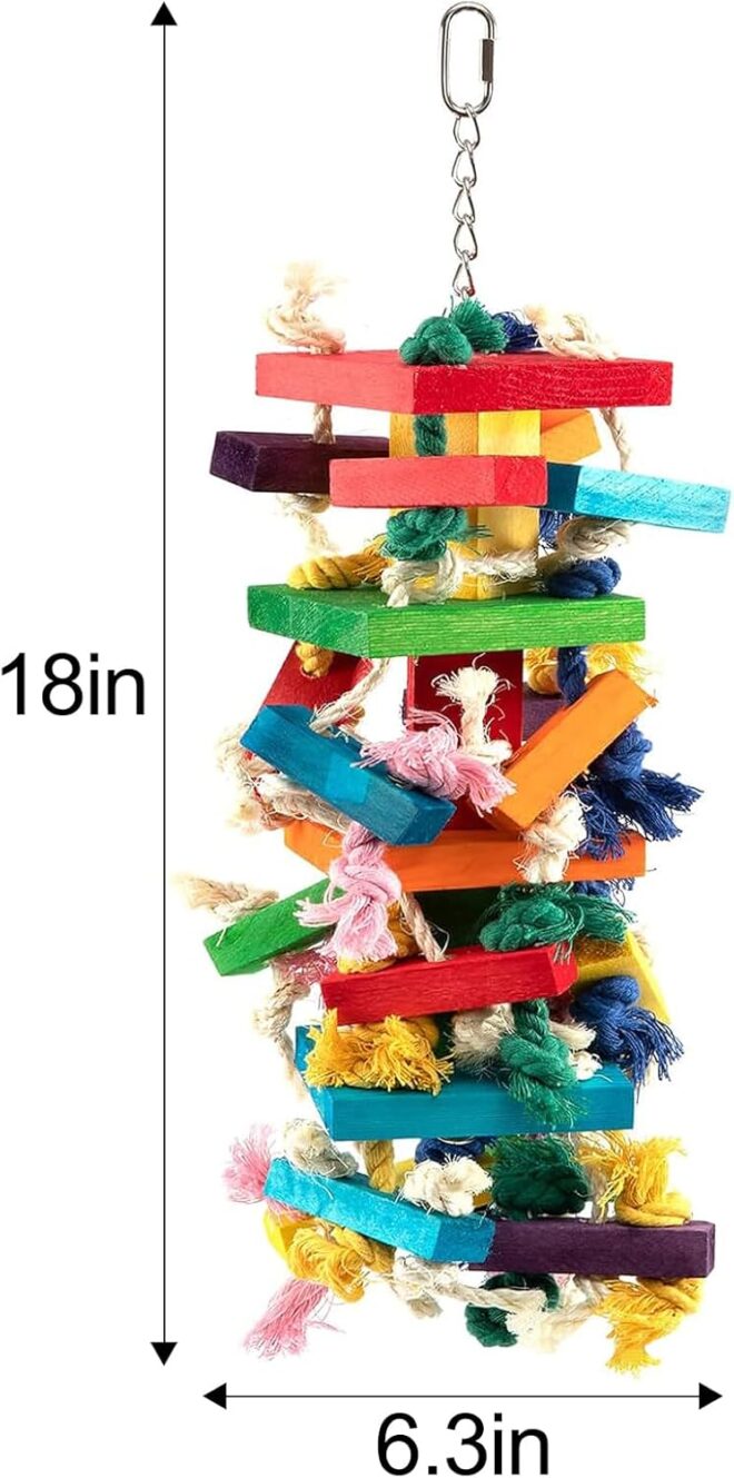 Extra Large Natural Wood Bird Toy - Image 6