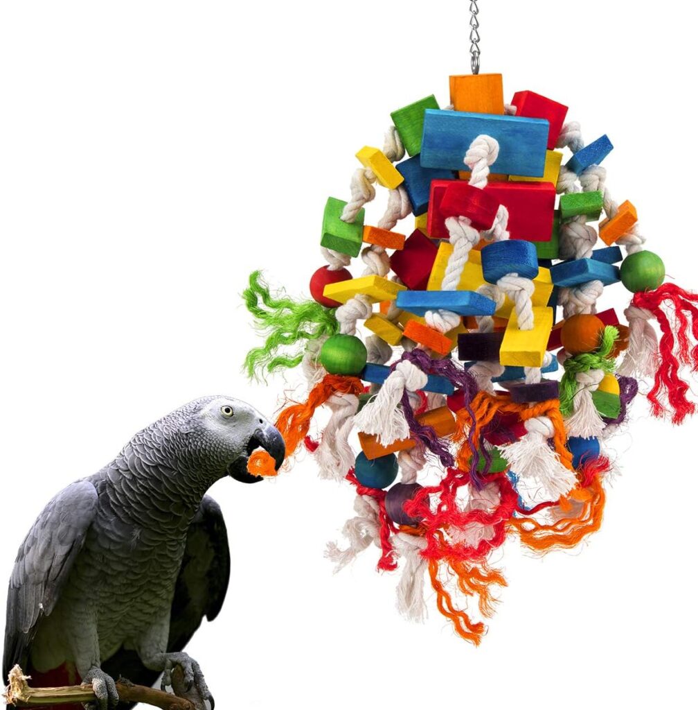 Extra Large Natural Wood Bird Toy - Image 7