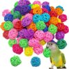 Wicker Rattan Balls Chewing Toys 100 Pieces 1.18 Inch