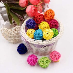 Wicker Rattan Balls Chewing Toys 100 Pieces 1.18 Inch - Image 4