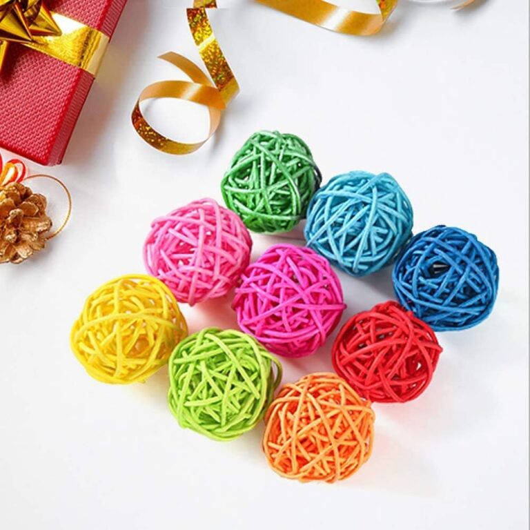 Wicker Rattan Balls Chewing Toys 100 Pieces 1.18 Inch - Image 5