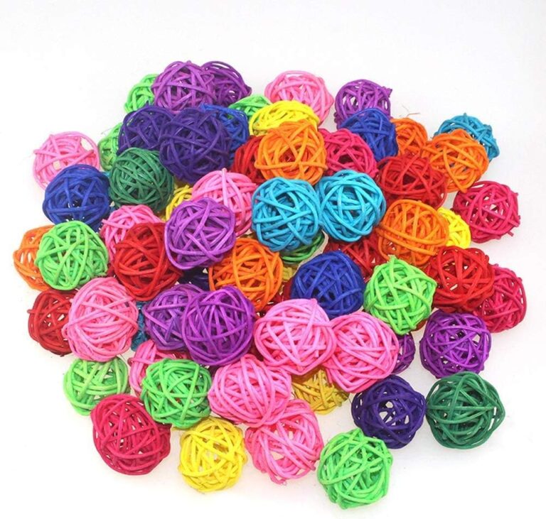 Wicker Rattan Balls Chewing Toys 100 Pieces 1.18 Inch - Image 7